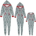 thumbnail image 1 of Unique Bargains Womens Family Christmas One Piece Pajama Zipper Set with Pockets XS Grey Kids, 1 of 5