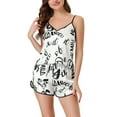 thumbnail image 1 of Unique Bargains Womens Nightwear Tops with Shorts Loungewear Floral Pajama Sleepwear Sets, 1 of 5