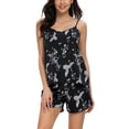 thumbnail image 1 of Unique Bargains Womens Sleeveless Cami Shirt Satin Lounge Set Pajama Sleepwear Sets, 1 of 5
