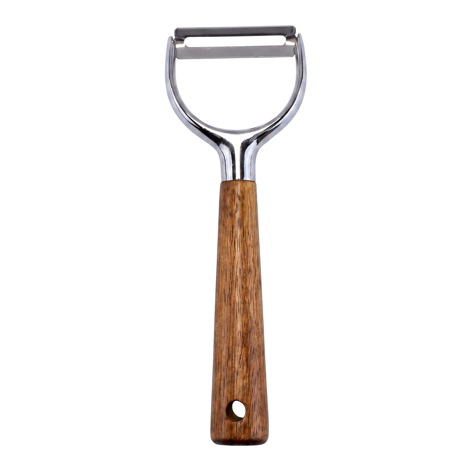 Unique Bargains Wood Apple Peeler, Durable Potato Peeler with Ergonomic Handle Brown