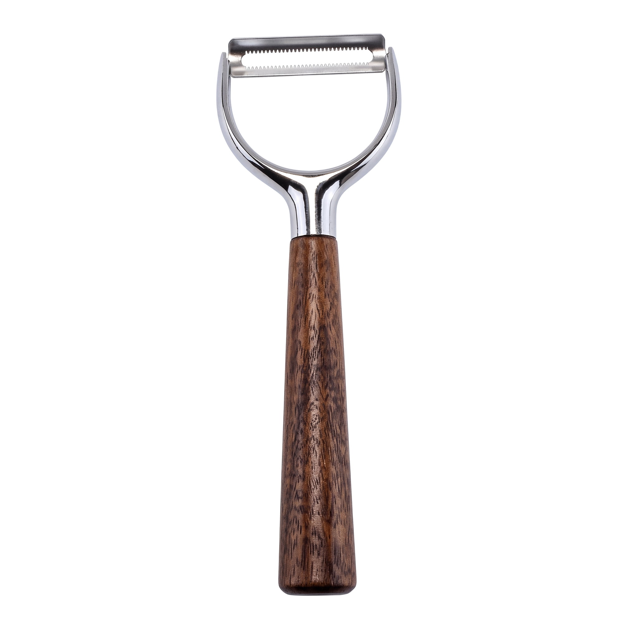 Unique Bargains Wood Apple Peeler, Durable Potato Peeler with Ergonomic Handle Dark Brown