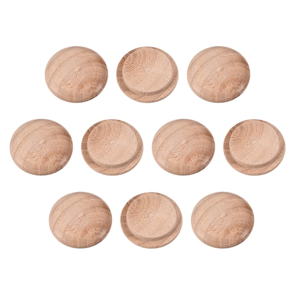 Unique Bargains Wood Button Top Plugs 13/16 Inch Cherry Hardwood Furniture Plugs 50Pcs