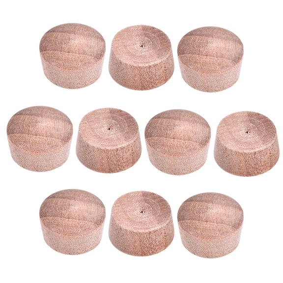 Unique Bargains Wood Button Top Plugs Wood color Hardwood Furniture Plugs 9/16" x 9/25" Wood Color 50Pcs