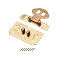 thumbnail image 1 of Unique Bargains Wood Case Box Rectangle Hasp 65x52mm Closure Brass Latch Yellow, 1 of 5