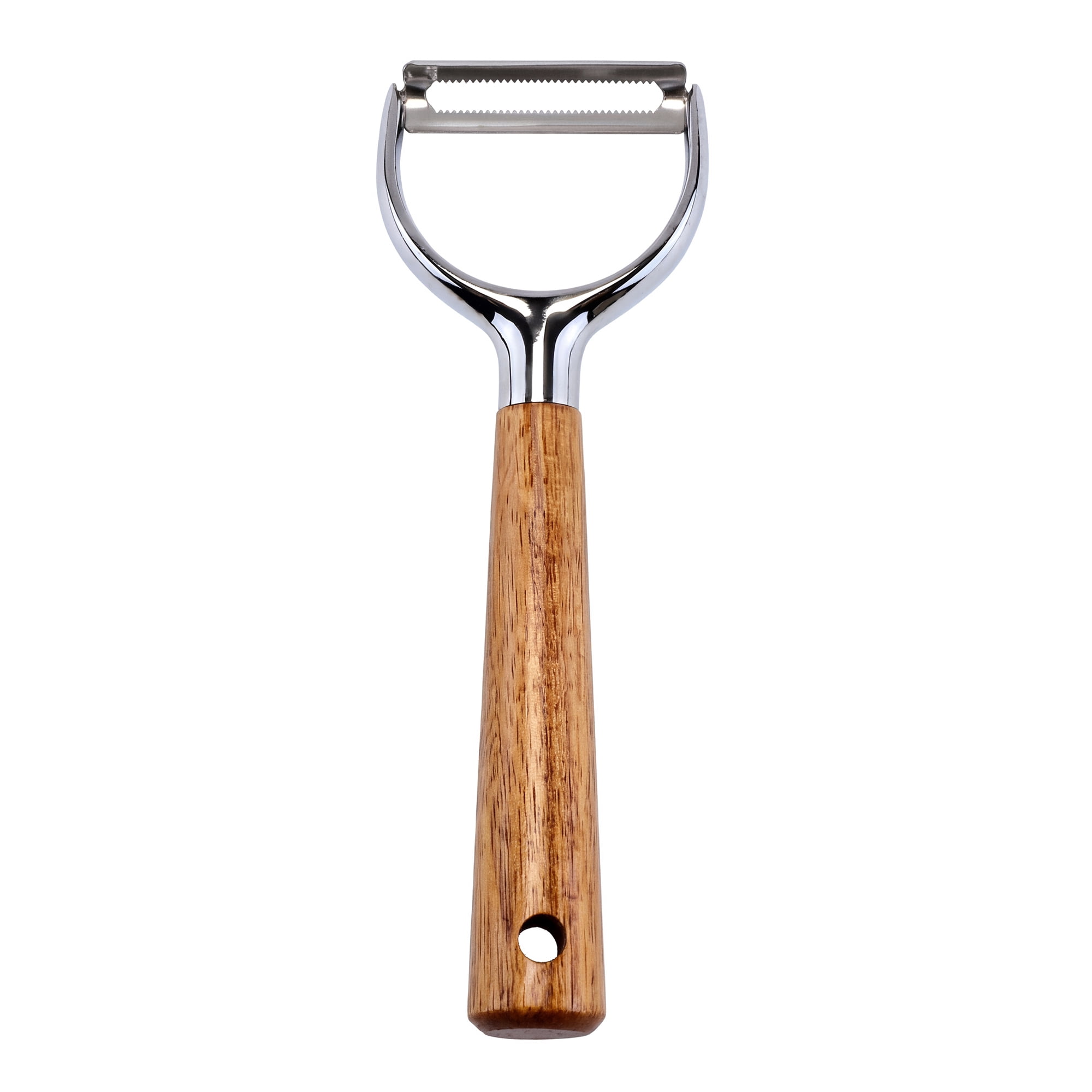 Unique Bargains Wood Durable Potato Peeler with Ergonomic Handle Brown-Straight