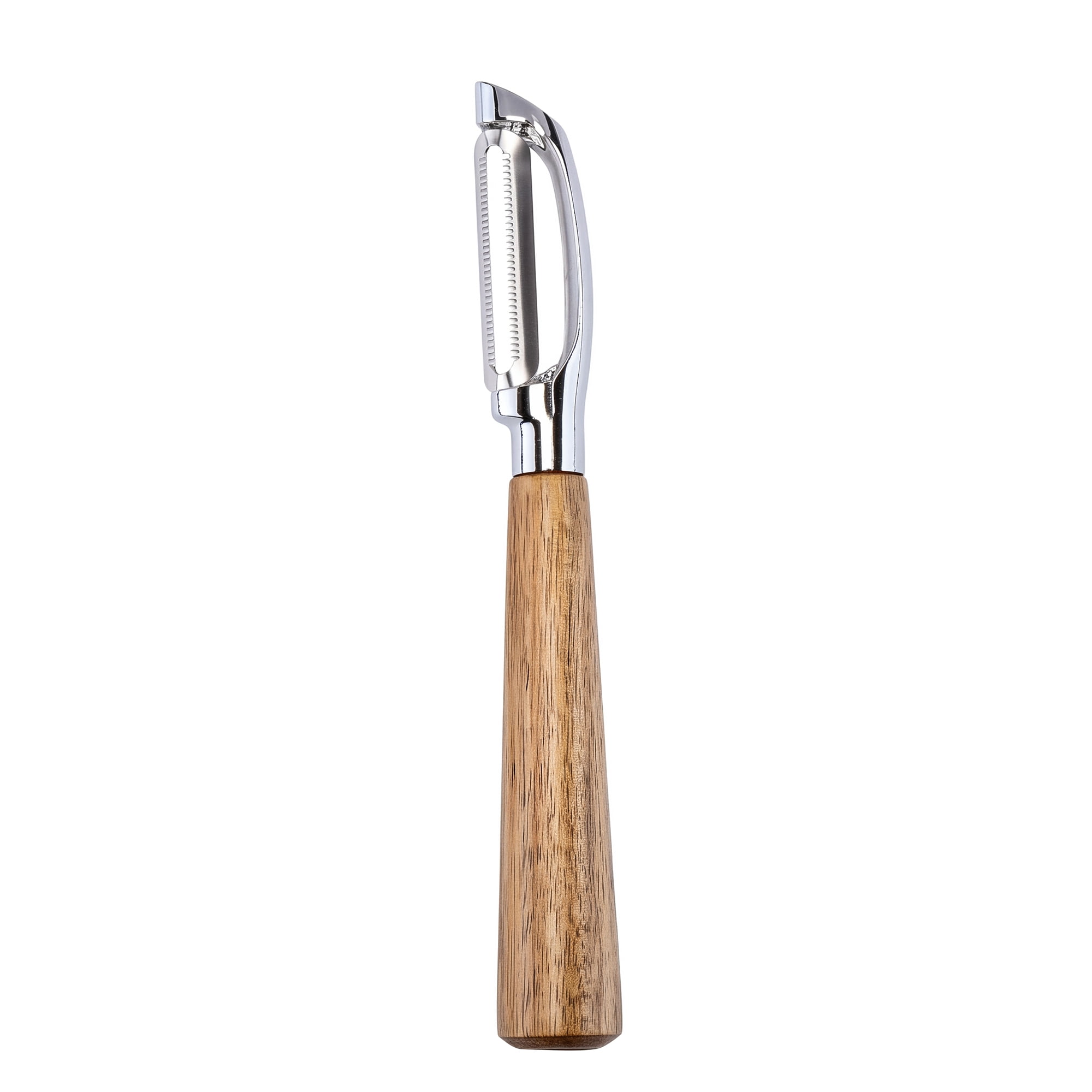 Unique Bargains Wood Vegetable Peeler, Durable Potato Peeler with Ergonomic Handle Dark Brown-Serrated 7.1"x0.8"