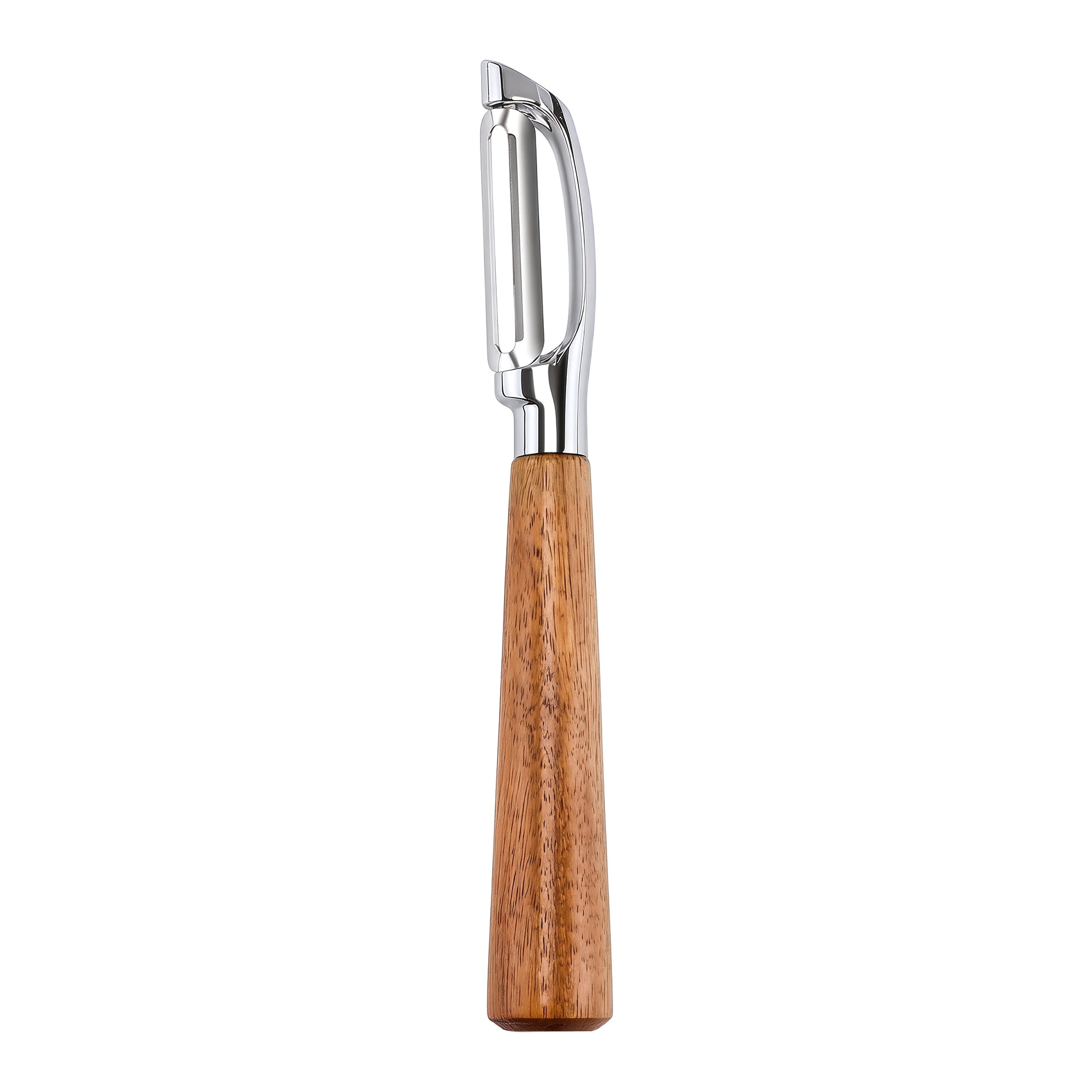 Unique Bargains Wood Vegetable Peeler, Durable Potato Peeler with Ergonomic Handle Dark Brown-Straight 7.1"x0.8"