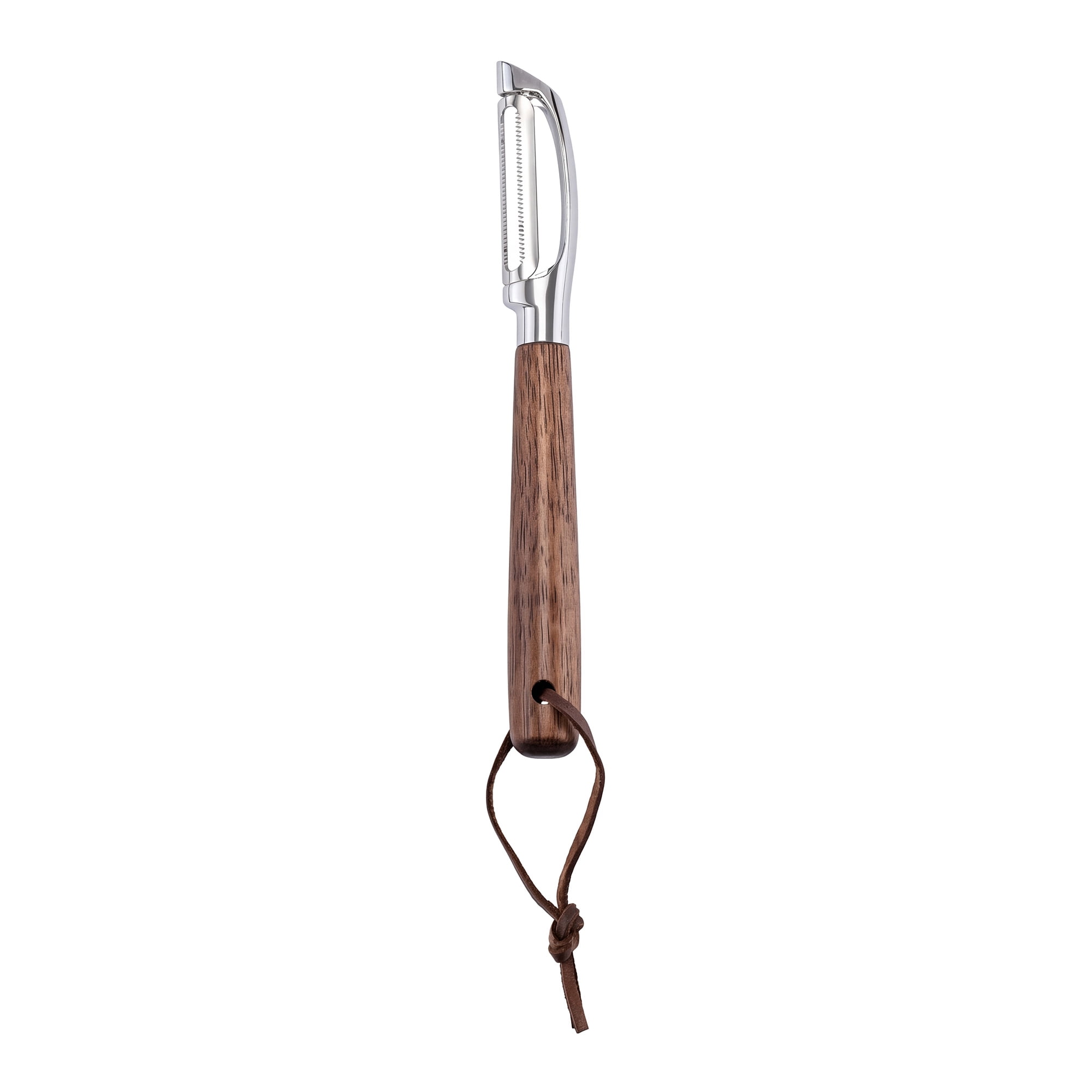 Unique Bargains Wood Vegetable Peeler, Durable Potato Peeler with Ergonomic Handle Walnut-Serrated 7.1"x0.8"
