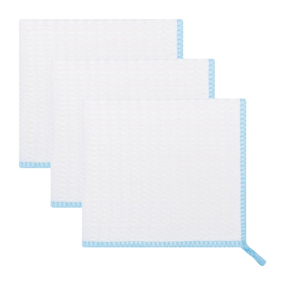 Unique Bargains Wood Fiber Cleaning Cloth Blue 12" x 12"