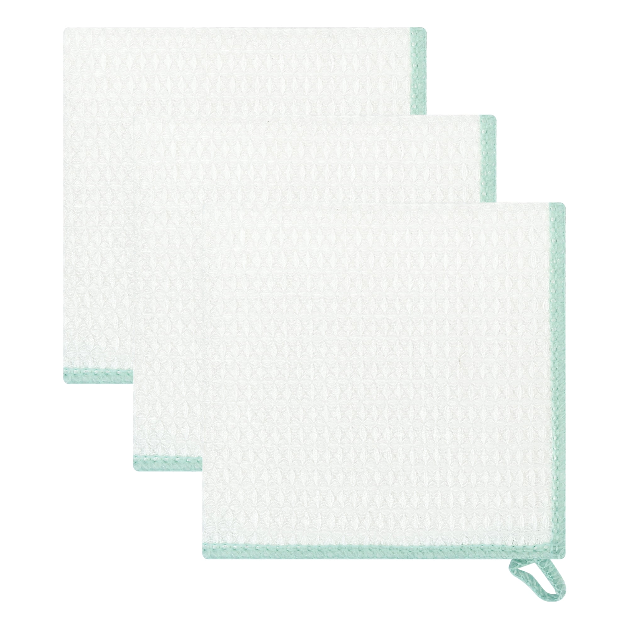 Unique Bargains Wood Fiber Cleaning Cloth Green 12" x 12"