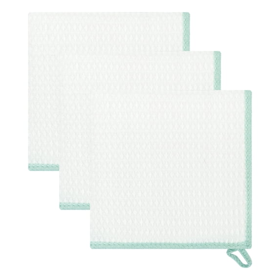 Unique Bargains Wood Fiber Cleaning Cloth Green 12" x 12"
