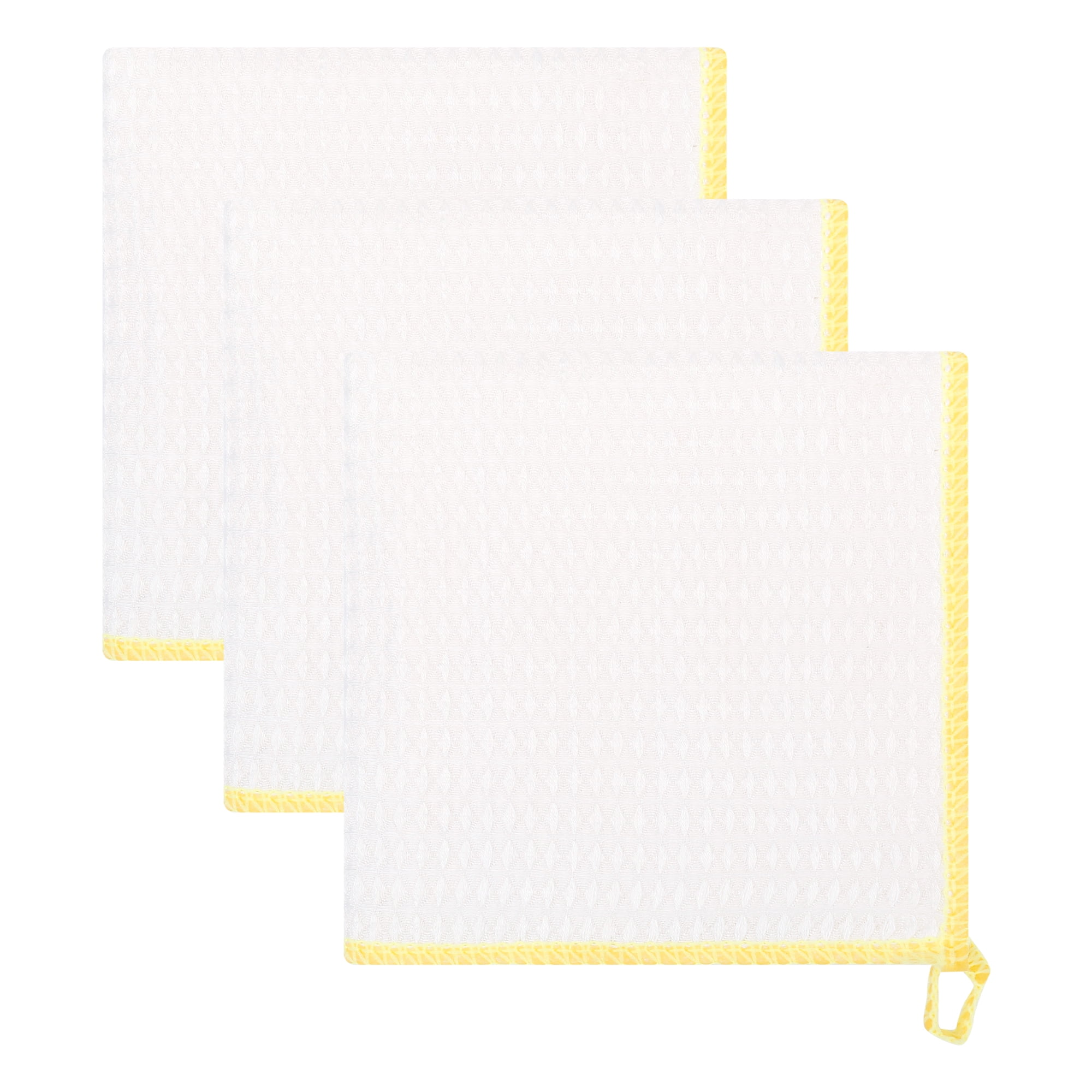 Unique Bargains Wood Fiber Cleaning Cloth Yellow 12" x 12"