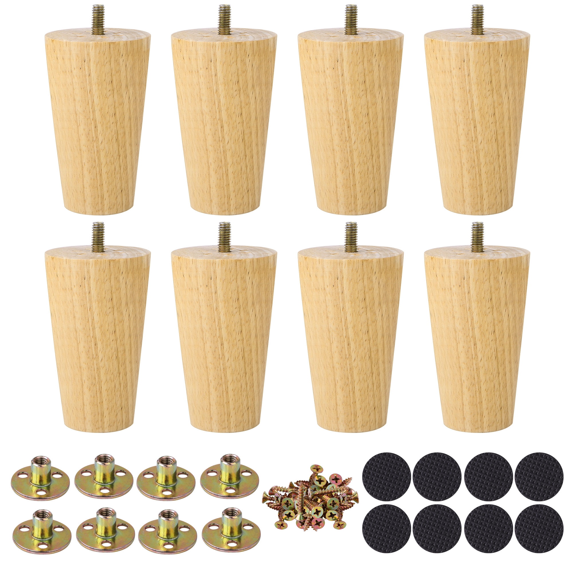 Unique Bargains Wood Furniture Legs Replacement Feet for Sofa Chair