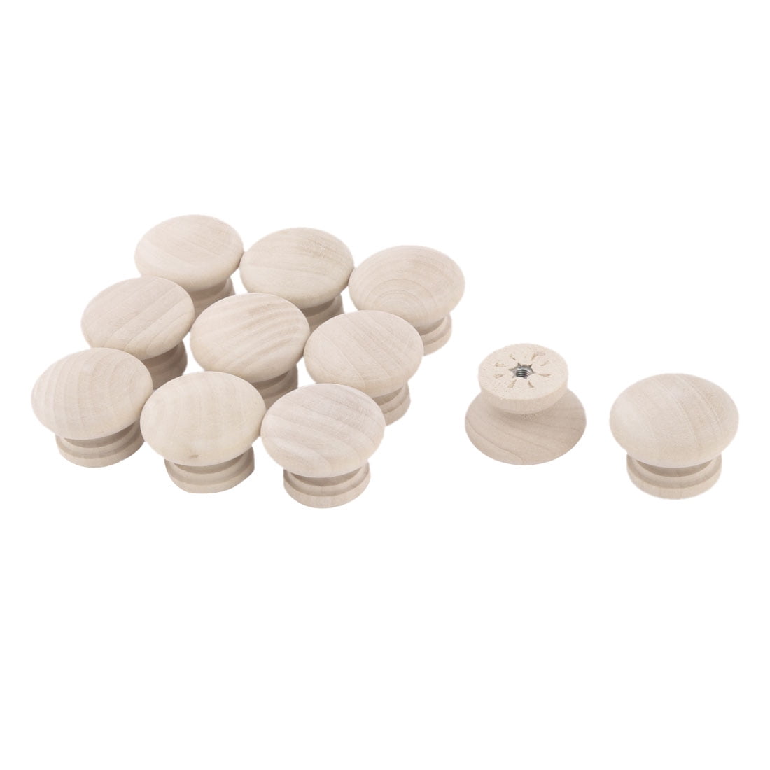 Unique Bargains Wood Home Round Furniture Wardrobe Dresser Door Pull Handle Grip Knob