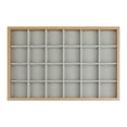 thumbnail image 1 of Unique Bargains Wood Jewelry Trays with Removable Dividers for Drawers Jewelry Organizer Light Brown-24 Grid Tray, 1 of 1