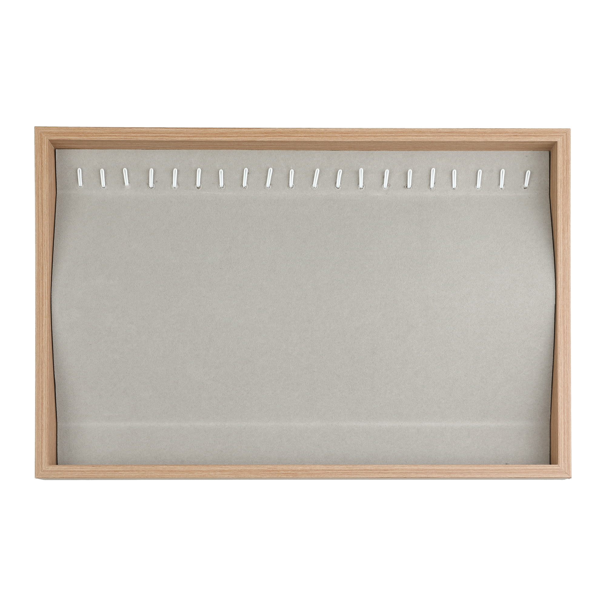 Unique Bargains Wood Jewelry Trays with Removable Dividers for Drawers Jewelry Organizer Light Brown-Necklace Tray