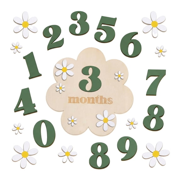 Unique Bargains Wooden Flower Wall Art Decor Layered Floral Wood Sign Green 6.3in