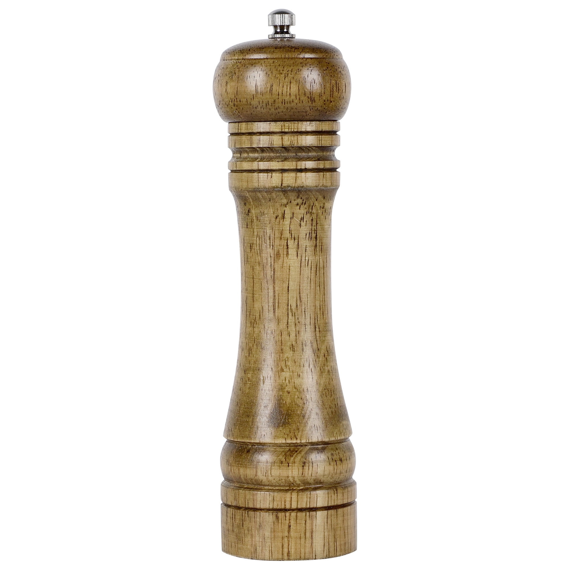 Unique Bargains Wooden Hand Crank Twist Salt Spice Container Mill