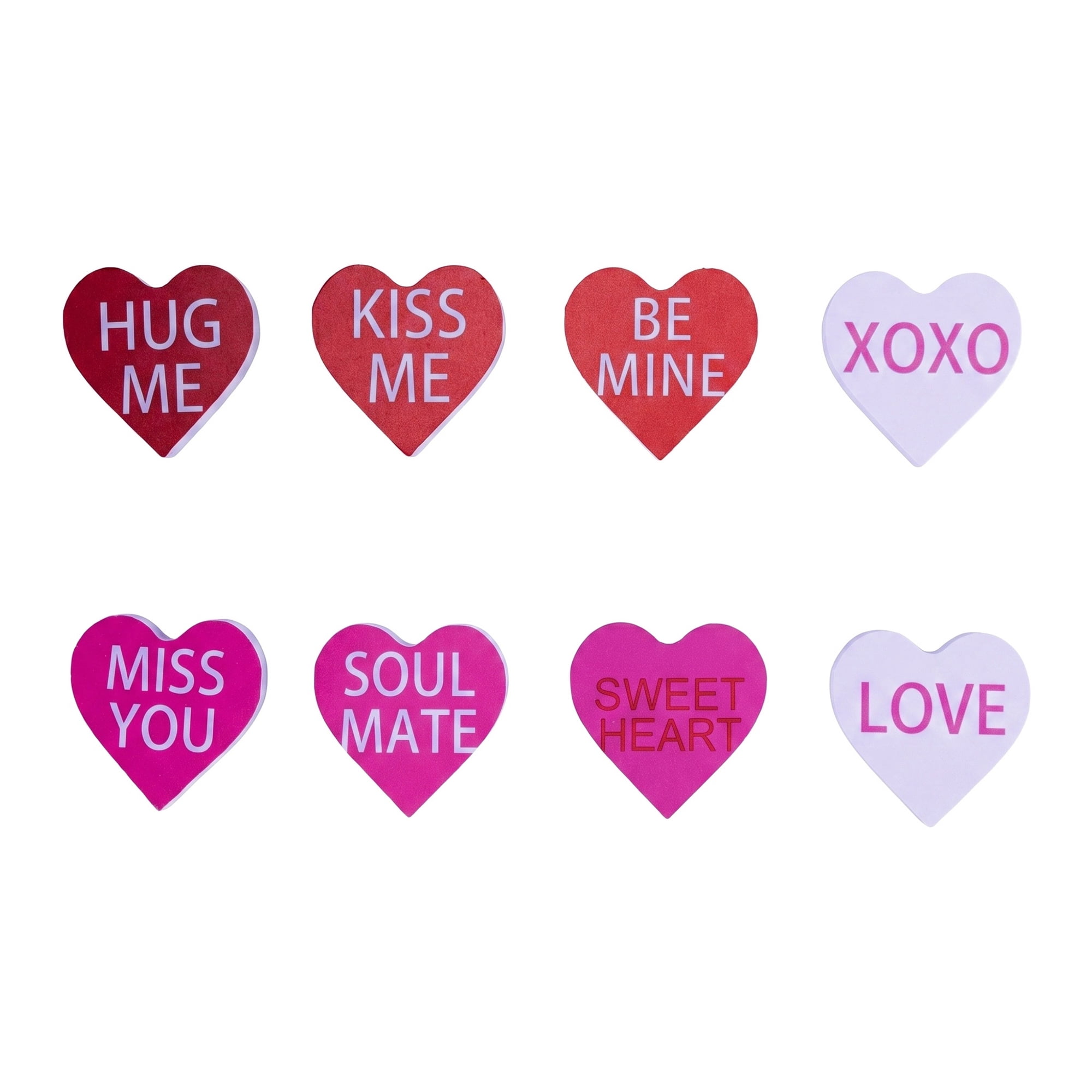 Unique Bargains Wooden Heart Signs Extra Thick Free Standing Love Ornaments Style B 2.6"H