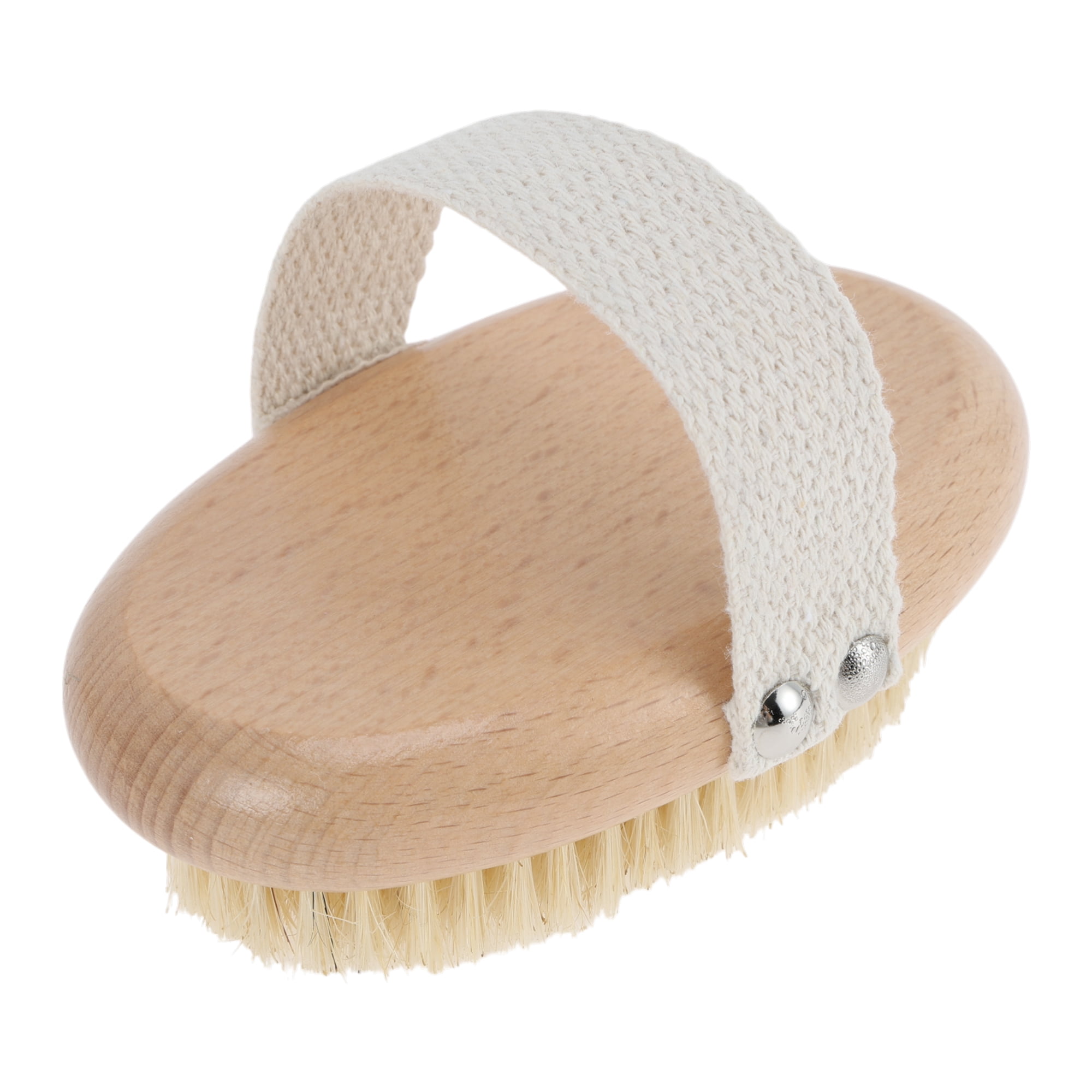 Unique Bargains Wooden Natural Bristle Bath Brush in Light Wood for Effective Exfoliation