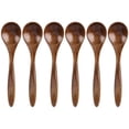 thumbnail image 1 of Unique Bargains Wooden Spoons 6 Pcs Home Kitchen Soup Spoon Oil Salt Sugar Spoons, 1 of 8