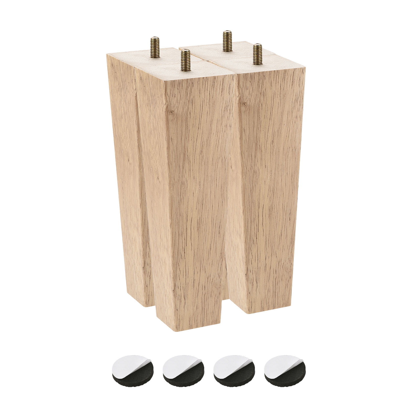 Unique Bargains Wooden Square Tapered Furniture Legs Wood 8 Inch (200mm)