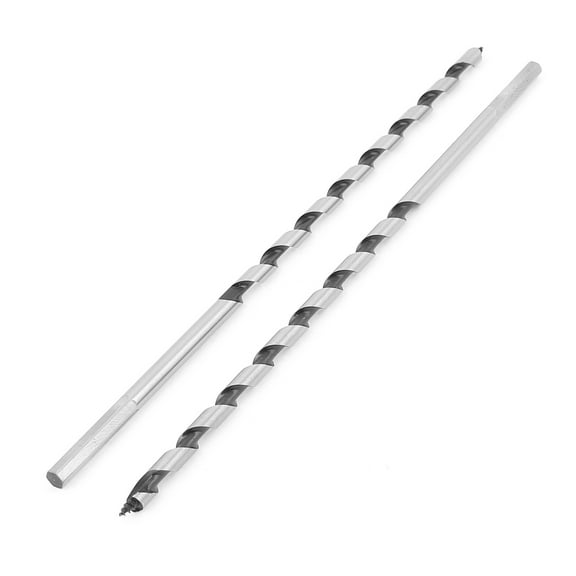 Unique Bargains Woodworking Hex Shank Spiral Auger Drill Bit Power Tool 230mm Long 2Pcs Metal