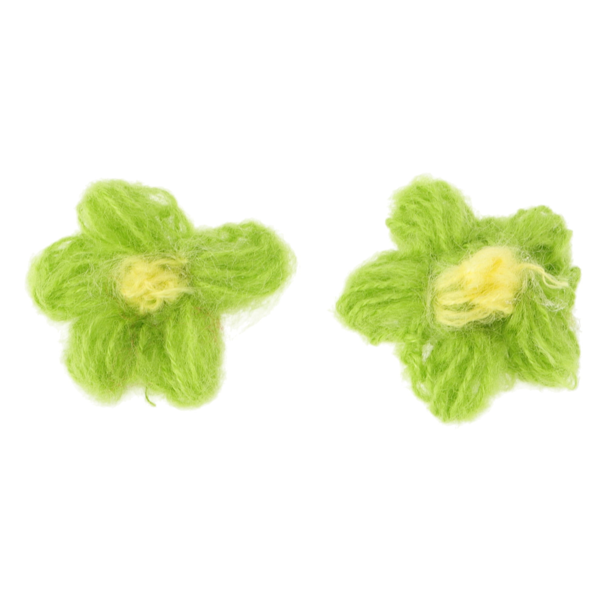 Unique Bargains Wool Yarn Flower Shoelace Charms 1 Pair Green