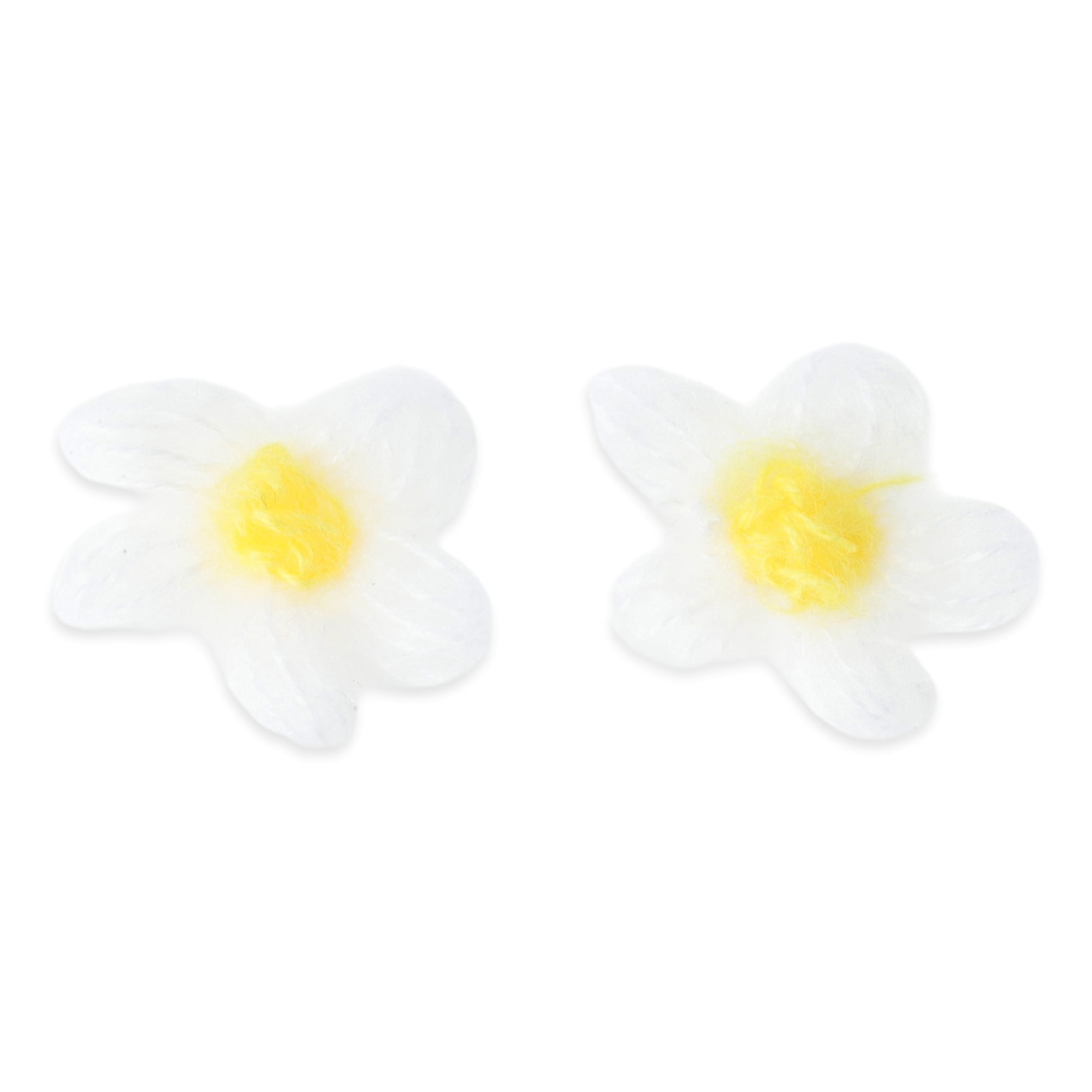 Unique Bargains Wool Yarn Flower Shoelace Charms 1 Pair White