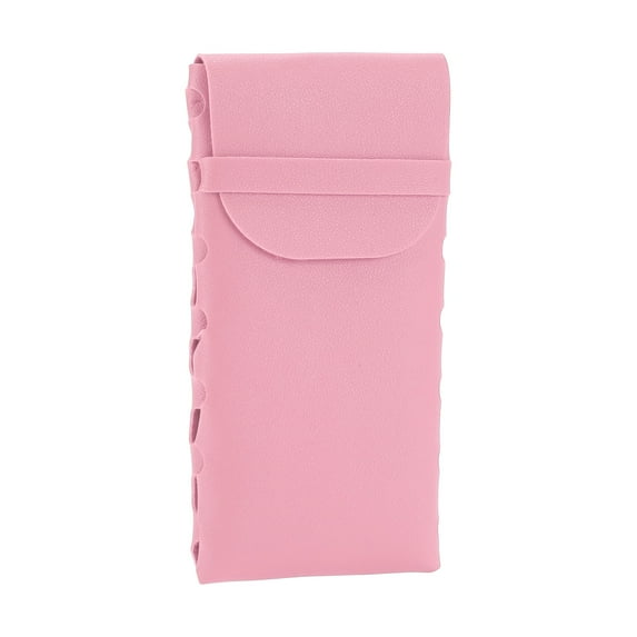 Unique Bargains Woven Eyeglasses Bag Classic Simple Eyeglass Storage 6.50"x3.54"x0.47" Pink