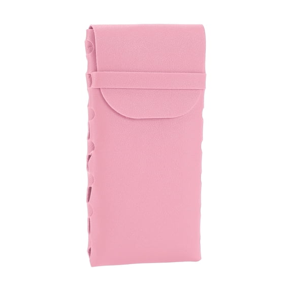 Unique Bargains Woven Eyeglasses Bag Classic Simple Eyeglass Storage 6.50"x3.54"x0.47", Pink