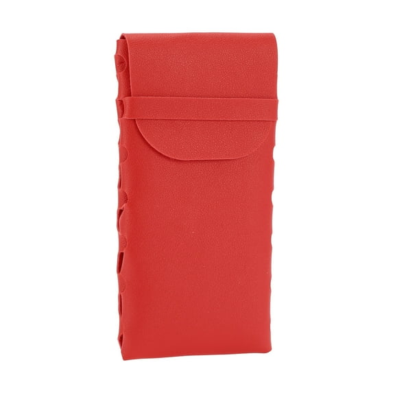 Unique Bargains Woven Eyeglasses Bag Classic Simple Eyeglass Storage 6.50"x3.54"x0.47" Red