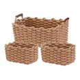 thumbnail image 1 of Unique Bargains Woven Storage Basket Shelf Storage Bin with Handle for Key Tray Bowl Brown, 1 of 8