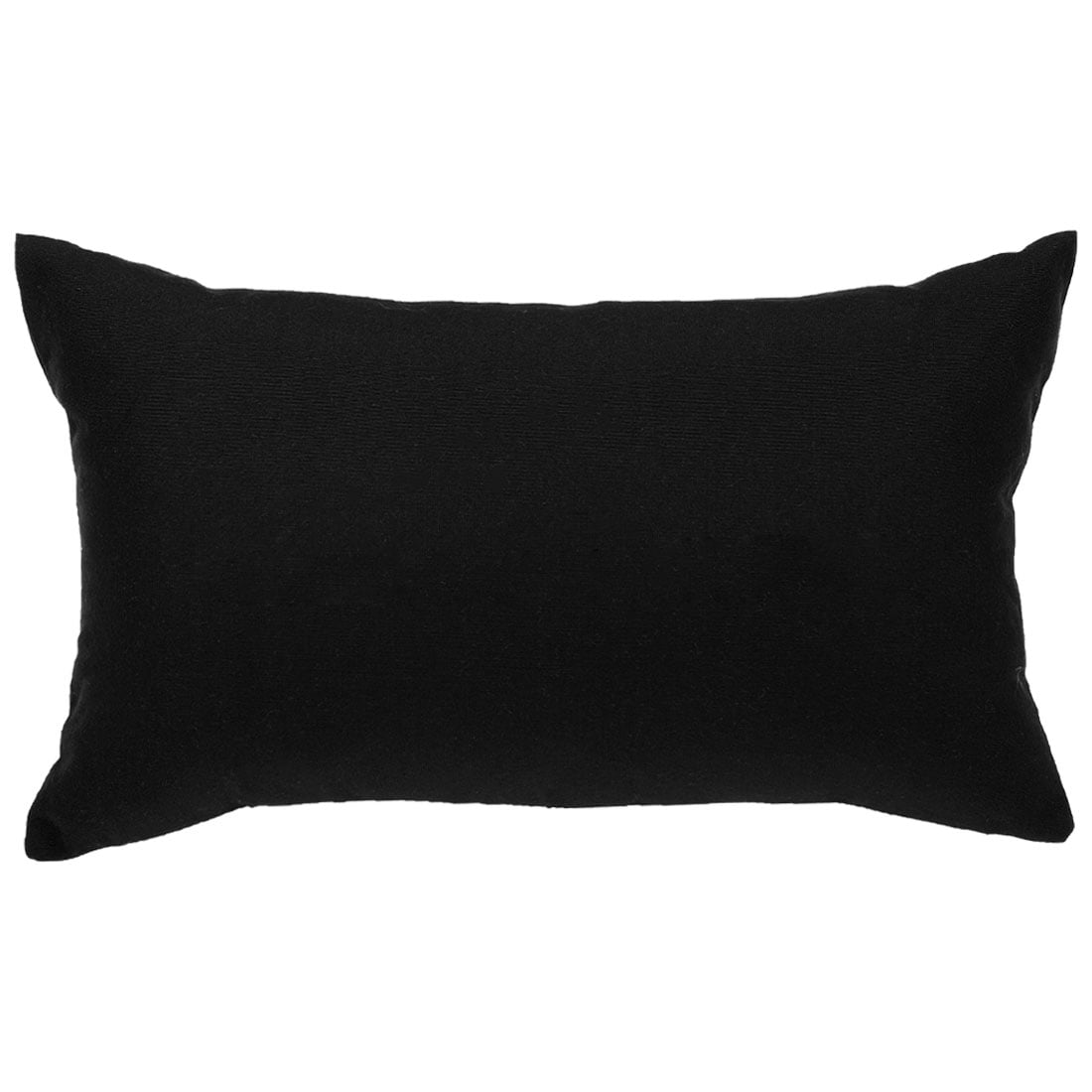 Unique Bargains Woven Stripe Decorative Throw Pillow Cover 12" x 20" Black