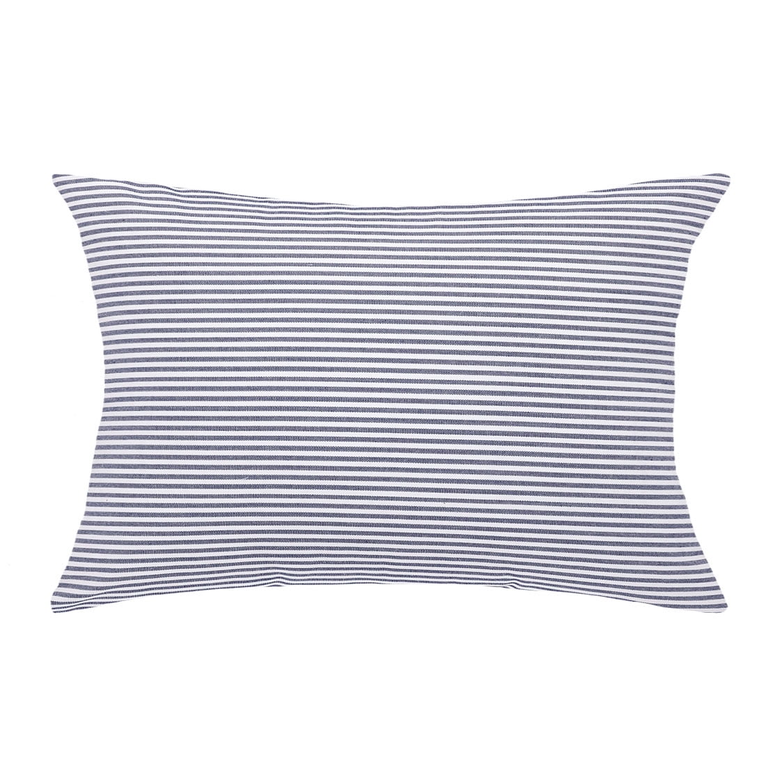 Unique Bargains Woven Stripe Decorative Throw Pillow Cover Blue and White 12" x 20"