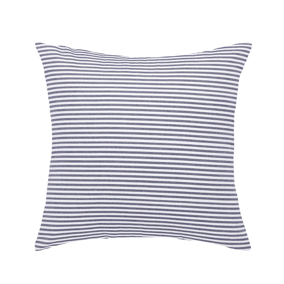 Unique Bargains Woven Stripe Decorative Throw Pillow Cover Blue and White 18" x 18"