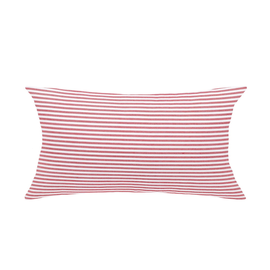 Unique Bargains Woven Stripe Decorative Throw Pillow Cover Red and White 12" x 20"