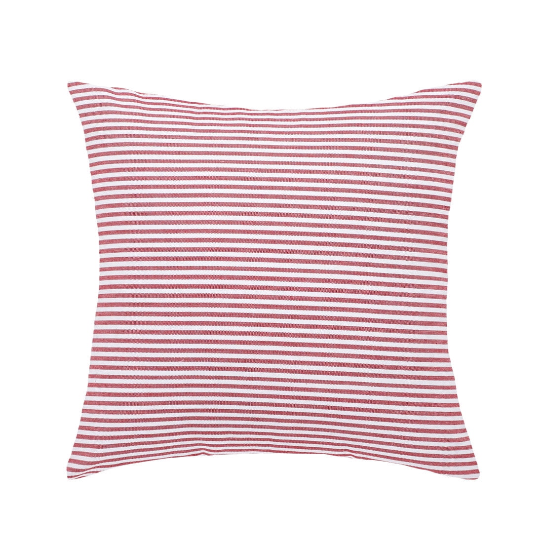 Unique Bargains Woven Stripe Decorative Throw Pillow Cover Red and White 18" x 18"