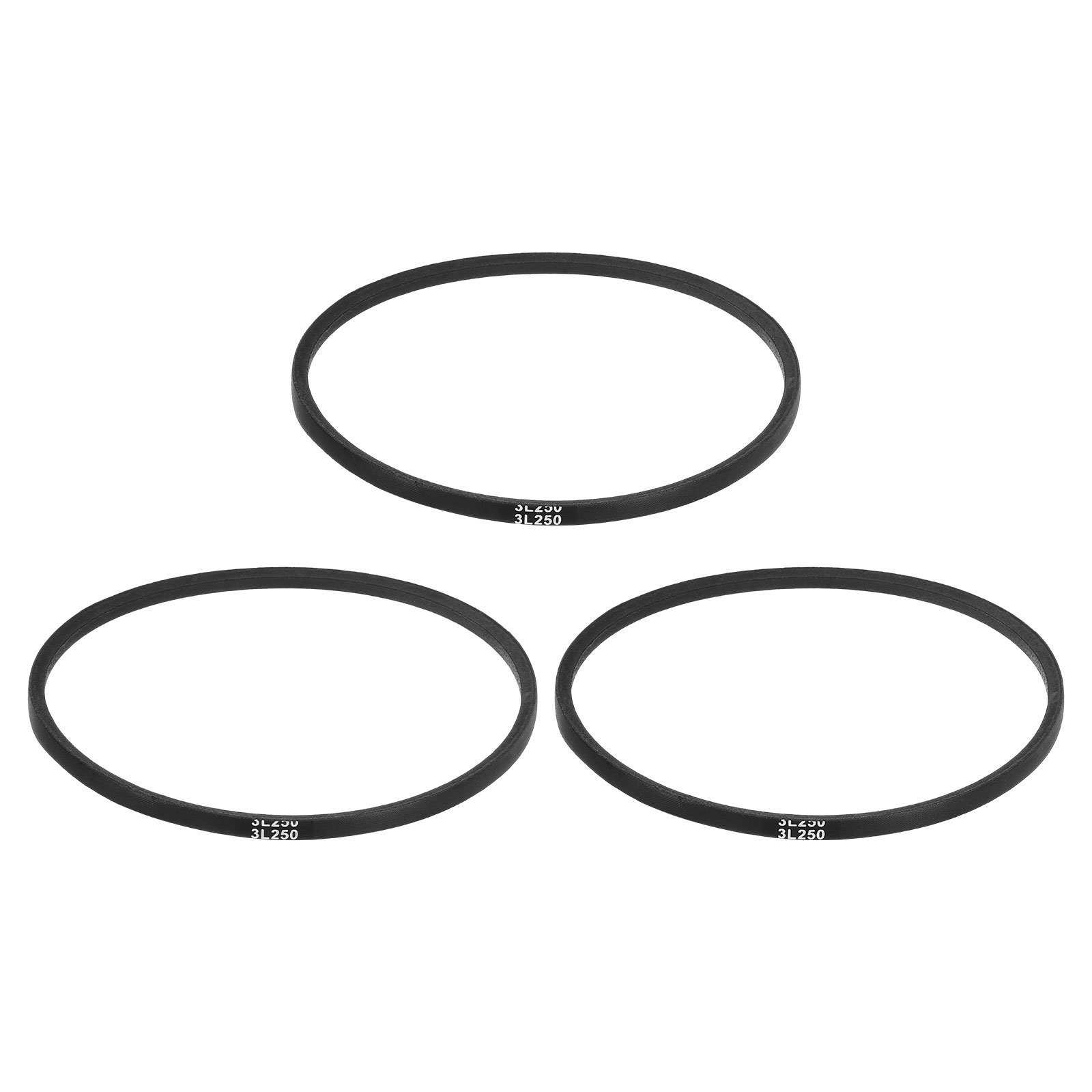 Unique Bargains Wrapped Rubber V-Belt 3L Profile 3 Pcs 25"