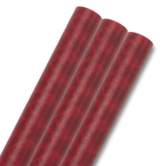 Unique Bargains Wrapping Paper Matte for Elegant Gift Wrap Presentation Red 39.4"x 27.6"
