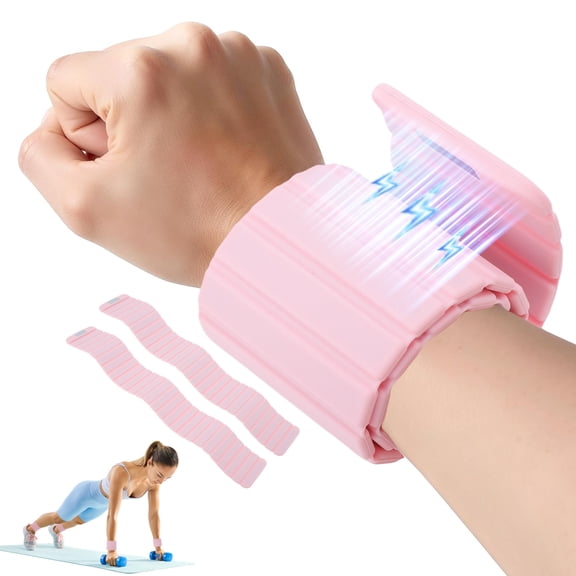 Unique Bargains Wrist Weights 1.1LB Each Stackable Magnetic Adjustable Ankle Weights for Men & Women Jogging/Yoga & More Pink 1 Pair