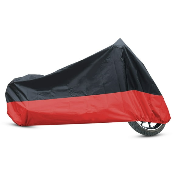 REGALWOVEN XL 180T Rain Dust Motorcycle Bike Cover Black+Red Outdoor UV Waterproof for for Harley Davidson