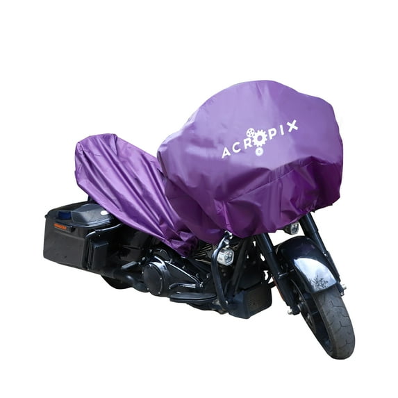Unique Bargains XL Size Universal Half Cover Motorcycle Cover Purple - Pack of 1