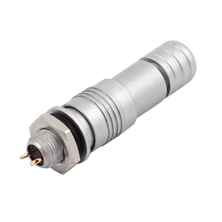 Unique Bargains XS6-2P DC 30V 0.2A 6mm Thread Metal Male Female Aviation Connector Adapter