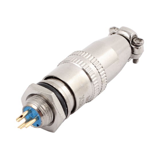Unique Bargains XS8JK-3P 250V 3A 8mm Thread Metal Panel Aviation Connector Adapter