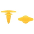 thumbnail image 1 of Unique Bargains Yellow Plastic Push in Type Rivets Fastener Clips Door Retainer 6.5mm Hole 50pcs, 1 of 2