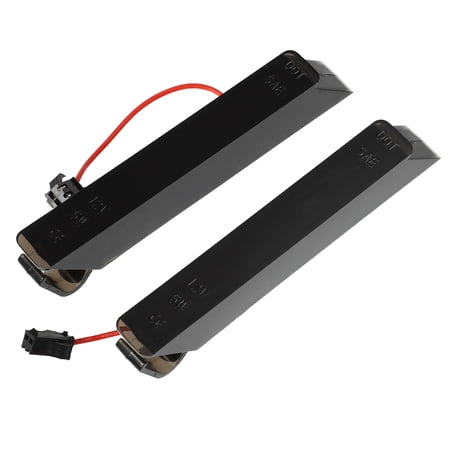 Unique Bargains Yellow Side Mirror LED Turn Signal Light 9L3Z17E748BA for Ford F150 2009-2014 Black Lens 1 Pair