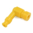 thumbnail image 1 of Unique Bargains Yellow Silicone 90 Degree Bent Angled Motorcycle Spark Plug Cap Cover, 1 of 2