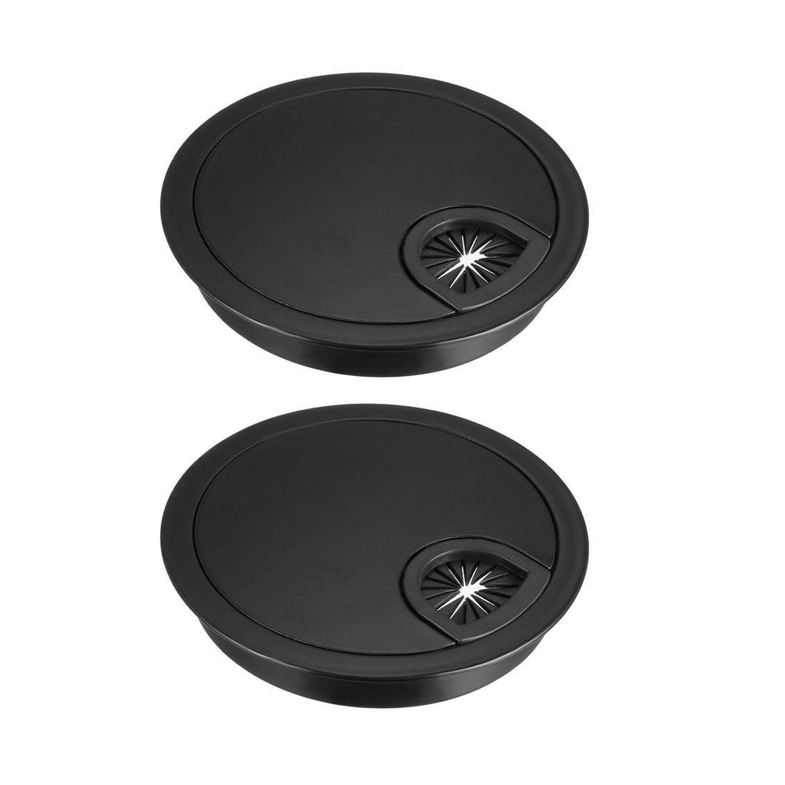 Unique Bargains Zinc Alloy Desk Wire Cord Cable Grommet Hole Cover 3-1/8" Black