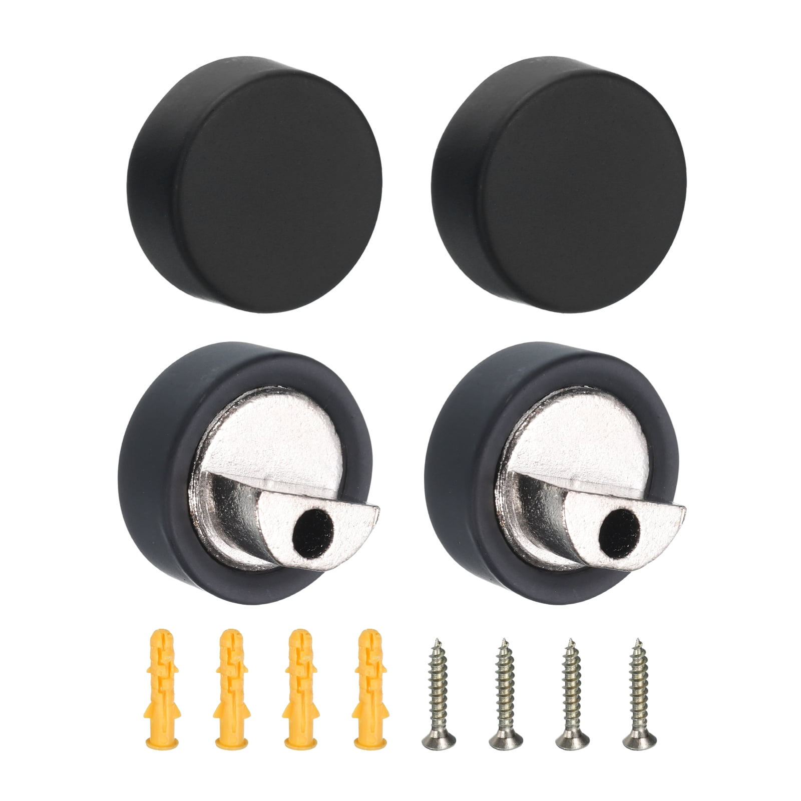 Unique Bargains Zinc Alloy Mirror Floating Glass Clips for Wall Mounting of Mirrors 4 Pcs